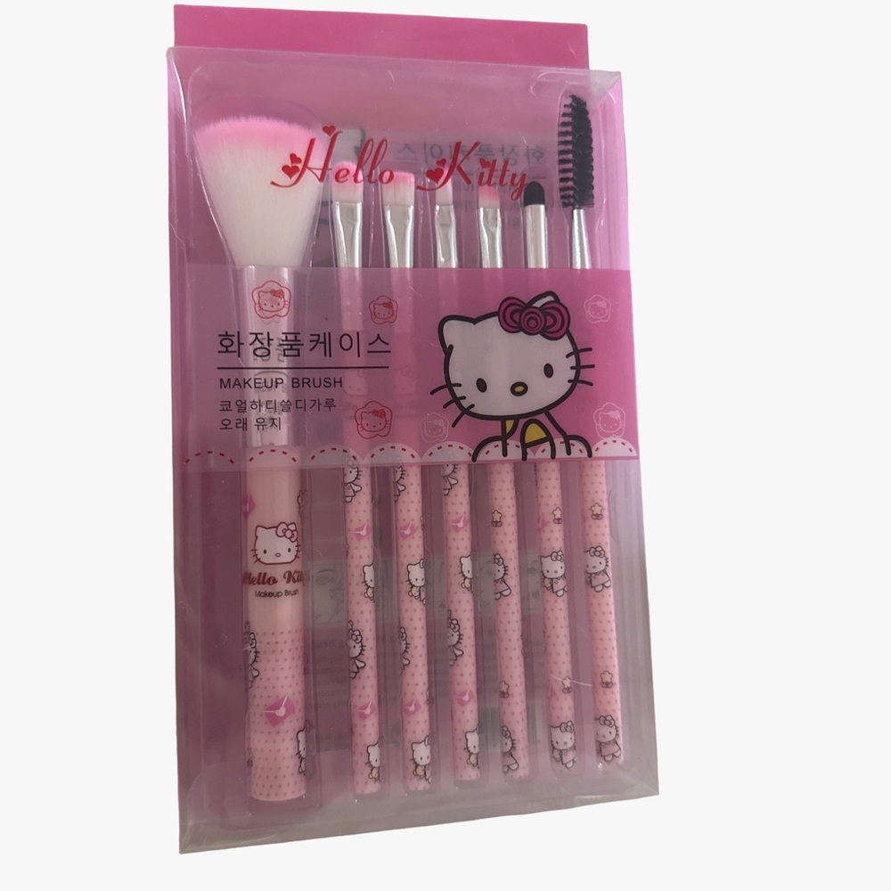 Hello Kitty Pink Makeup Brush Collection